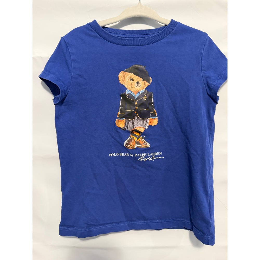Polo Ralph Lauren Kids Blue Polo Bear Graphic T-Shirt Size 4 4T